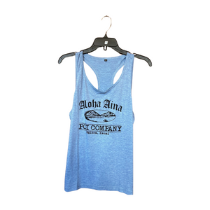 Aloha Aina Poi Co. - Ke Aloha Aina Women's Tank Top - Heather Blue - Front View
