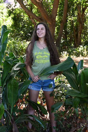 Aloha Aina Women's Tank Top - Heather Green