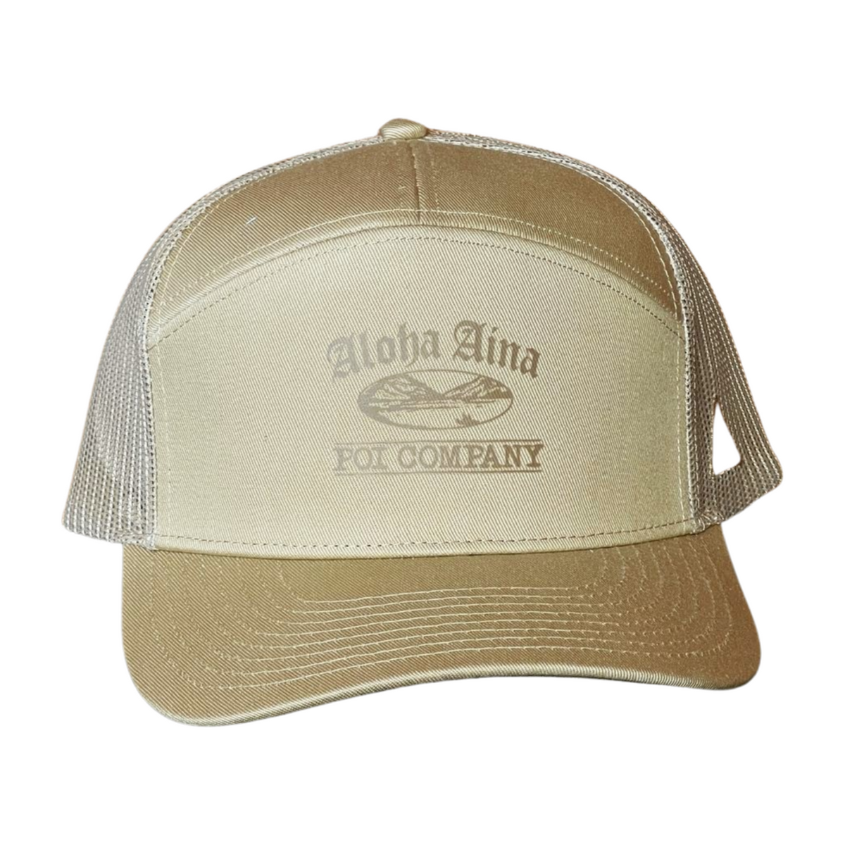 Aloha Aina Poi Co. - Ke Aloha Aina Tan Hat - Front View